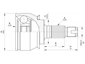 OPEN PARTS CVJ5610.10 jungčių komplektas, kardaninis velenas 
 Ratų pavara -> Sujungimai/komplektas
31607518261