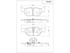 FI.BA FBP4097 stabdžių trinkelių rinkinys, diskinis stabdys 
 Techninės priežiūros dalys -> Papildomas remontas
34216767150, 34216773161, 34216774692
