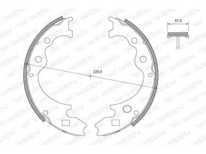 WEEN 152-2109 stabdžių trinkelių komplektas 
 Techninės priežiūros dalys -> Papildomas remontas
S08549380, S08549380, S31A26310A