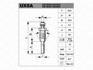 MAGNETI MARELLI 061830165304 kaitinimo žvakė