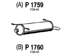 FENNO P1759 galinis duslintuvas 
 Išmetimo sistema -> Duslintuvas
1726-JO, 96164371