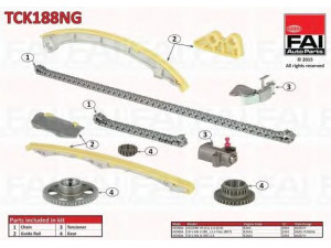 FAI AutoParts TCK188NG pavaros grandinės komplektas 
 Variklis -> Variklio uždegimo laiko reguliavimo kontrolė -> Sinchronizavimo grandinė/įtempiklis/kreiptuvas -> Pavaros grandinės komplektas