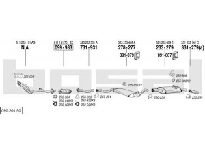 BOSAL 090.201.50 išmetimo sistema 
 Išmetimo sistema -> Išmetimo sistema, visa