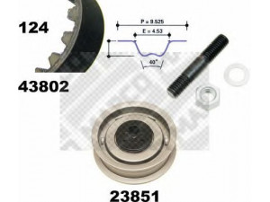 MAPCO 23802 paskirstymo diržo komplektas 
 Techninės priežiūros dalys -> Papildomas remontas
037 198 119, 6K0 198 004, 037 198 119