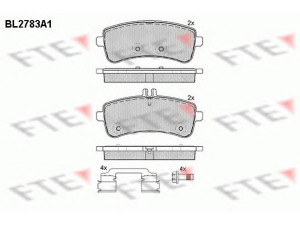 FTE BL2783A1 stabdžių trinkelių rinkinys, diskinis stabdys 
 Techninės priežiūros dalys -> Papildomas remontas
006 420 70 20, 007 420 03 20, 007 420 28 20