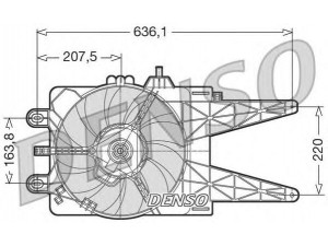 DENSO DER09014 ventiliatorius, radiatoriaus 
 Aušinimo sistema -> Oro aušinimas
46785738