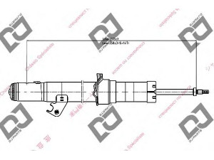 DJ PARTS DS1196GT amortizatorius 
 Pakaba -> Amortizatorius
G25S34900C, G25S34900D, G25S34900E