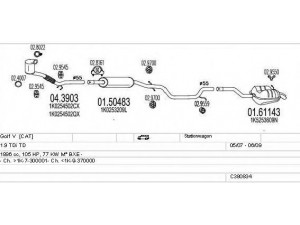 MTS C380834016266 išmetimo sistema 
 Išmetimo sistema -> Išmetimo sistema, visa