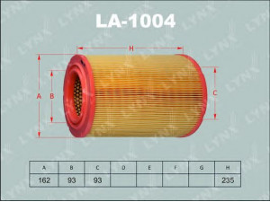 LYNXauto LA-1004 oro filtras 
 Filtrai -> Oro filtras
044 129 620