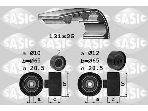 SASIC 1756062 paskirstymo diržo komplektas 
 Techninės priežiūros dalys -> Papildomas remontas
1606388, 1606389, 1606390