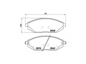BREMBO P 10 054 stabdžių trinkelių rinkinys, diskinis stabdys 
 Techninės priežiūros dalys -> Papildomas remontas
96682858