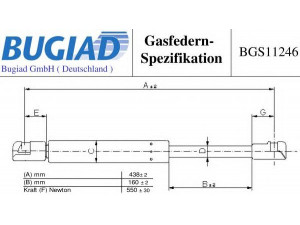 BUGIAD BGS11246 dujinė spyruoklė, bagažinė 
 Vidaus įranga -> Bagažinė
5K6 827 550 B