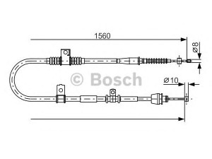 BOSCH 1 987 482 360 trosas, stovėjimo stabdys 
 Stabdžių sistema -> Valdymo svirtys/trosai
59770 2F100