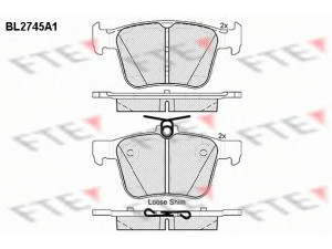 FTE BL2745A1 stabdžių trinkelių rinkinys, diskinis stabdys 
 Techninės priežiūros dalys -> Papildomas remontas
5Q0 698 451, 8V0 698 451 A