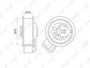 LYNXauto PB-1009 įtempiklio skriemulys, paskirstymo diržas
06A 109 243 A, 06B 109 243 B, 06B 109 243 E