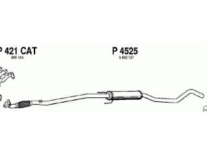 FENNO P4525 vidurinis duslintuvas 
 Išmetimo sistema -> Duslintuvas
5852127