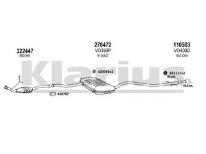 KLARIUS 960387E išmetimo sistema 
 Išmetimo sistema -> Išmetimo sistema, visa