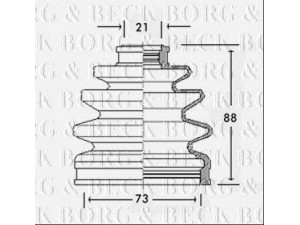 BORG & BECK BCB2247 gofruotoji membrana, kardaninis velenas 
 Ratų pavara -> Gofruotoji membrana