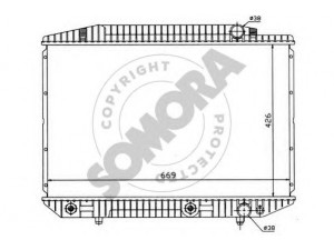 SOMORA 174041 radiatorius, variklio aušinimas 
 Aušinimo sistema -> Radiatorius/alyvos aušintuvas -> Radiatorius/dalys
1265000103, 1265003303, 1265004803