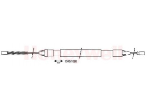 BENDIX 432856B trosas, stovėjimo stabdys 
 Stabdžių sistema -> Valdymo svirtys/trosai
7700424926