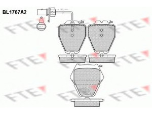 FTE BL1767A2 stabdžių trinkelių rinkinys, diskinis stabdys 
 Techninės priežiūros dalys -> Papildomas remontas
4B0 698 151 D, 4B0 698 151 L, 4B0 698 151 S