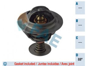 FAE 5345988 termostatas, aušinimo skystis 
 Aušinimo sistema -> Termostatas/tarpiklis -> Thermostat
MD-328070, MD-332446