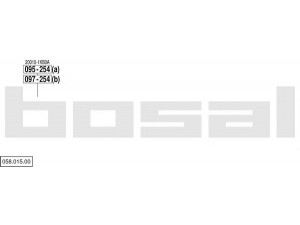 BOSAL 058.015.00 išmetimo sistema 
 Išmetimo sistema -> Išmetimo sistema, visa