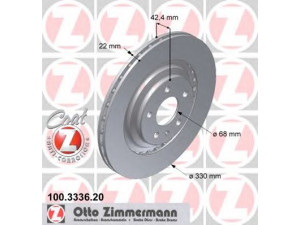 ZIMMERMANN 100.3336.20 stabdžių diskas 
 Stabdžių sistema -> Diskinis stabdys -> Stabdžių diskas
4F0 615 601 B