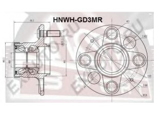 ASVA HNWH-GD3MR rato stebulė 
 Ašies montavimas/vairavimo mechanizmas/ratai -> Rato stebulė/montavimas -> Rato stebulė
42200-SAA-G51