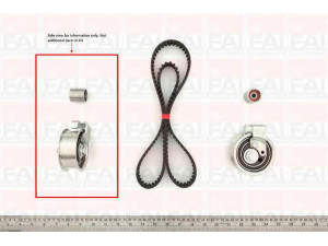 FAI AutoParts TBK166 paskirstymo diržo komplektas 
 Techninės priežiūros dalys -> Papildomas remontas
058198119