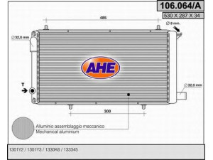 AHE 106.064/A radiatorius, variklio aušinimas 
 Aušinimo sistema -> Radiatorius/alyvos aušintuvas -> Radiatorius/dalys
133345