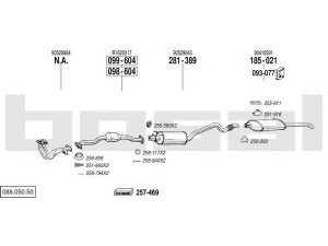 BOSAL 088.050.50 išmetimo sistema 
 Išmetimo sistema -> Išmetimo sistema, visa