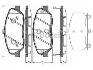 BOSCH 0 986 TB3 002 stabdžių trinkelių rinkinys, diskinis stabdys 
 Techninės priežiūros dalys -> Papildomas remontas
581012BA10