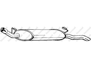 BOSAL 185-143 galinis duslintuvas 
 Išmetimo sistema -> Duslintuvas
8 52 356, 8 52 884, 90280502, 90349968