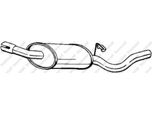 BOSAL 154-671 galinis duslintuvas 
 Išmetimo sistema -> Duslintuvas
5011676, 5011677, 5018204, 5018205