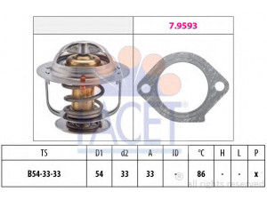 FACET 7.8386 termostatas, aušinimo skystis 
 Aušinimo sistema -> Termostatas/tarpiklis -> Thermostat
8 AB3 15 171, 8 AB4-15-171, 8 AB4-15-171 A