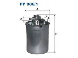 FILTRON PP986/1 kuro filtras 
 Techninės priežiūros dalys -> Papildomas remontas
6Q0127400H, 6Q0 127 401 H, 6Q0127400H