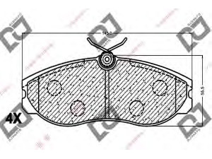 DJ PARTS BP1089 stabdžių trinkelių rinkinys, diskinis stabdys 
 Techninės priežiūros dalys -> Papildomas remontas
41060-2X825, 41060-9C125, 41060-9C525