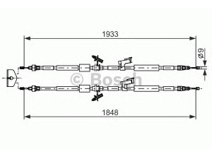 BOSCH 1 987 482 280 trosas, stovėjimo stabdys 
 Stabdžių sistema -> Valdymo svirtys/trosai
1540884