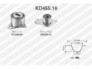 SNR KD455.16 paskirstymo diržo komplektas 
 Techninės priežiūros dalys -> Papildomas remontas
7700736419, 7701469775, 8200469376