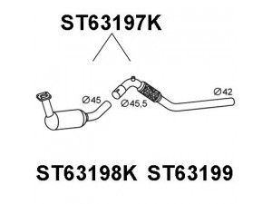 VENEPORTE ST63197K katalizatoriaus keitiklis
6K0253060GX, 6Q0253060GX, 6Q0253600GX