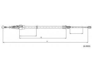 CABOR 10.9055 trosas, stovėjimo stabdys
6Q0609721K, 6Q0609721K, 6Q0609721K