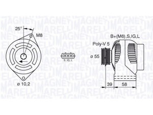 MAGNETI MARELLI 063377437010 kintamosios srovės generatorius 
 Elektros įranga -> Kint. sr. generatorius/dalys -> Kintamosios srovės generatorius
27060-74730, 27060-74750
