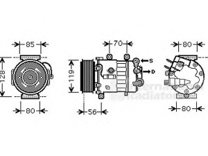 VAN WEZEL 4000K322 kompresorius, oro kondicionierius 
 Oro kondicionavimas -> Kompresorius/dalys
6453WW, 6453RE, 6453RF, 6453WX