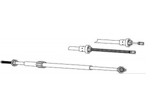 KAWE RT02280 trosas, stovėjimo stabdys 
 Stabdžių sistema -> Valdymo svirtys/trosai
8200269350, 8200673245