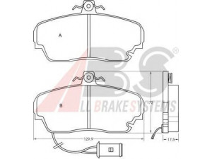 A.B.S. 36646 stabdžių trinkelių rinkinys, diskinis stabdys 
 Techninės priežiūros dalys -> Papildomas remontas
45022-SG9-V00, GBP 90299, GBP 90303