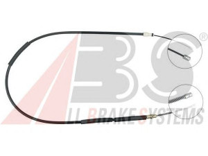 A.B.S. K12138 trosas, stovėjimo stabdys 
 Stabdžių sistema -> Valdymo svirtys/trosai
4745.56, 4745.64