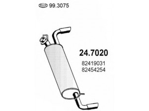ASSO 24.7020 galinis duslintuvas 
 Išmetimo sistema -> Duslintuvas
82419031, 82454254