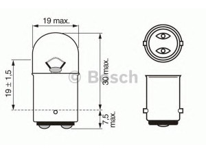 BOSCH 1 987 302 527 lemputė