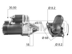 MESSMER 220001 starteris 
 Elektros įranga -> Starterio sistema -> Starteris
09 130 838, 09 163 856, 09 512 051